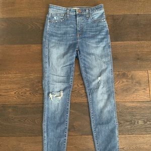 MADEWELL DISTRESSED HIGH-WAIST JEANS
